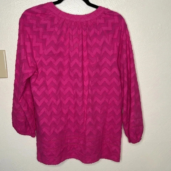 TRINA TURK x I.N.C Solid Peasant Blouse Size M - Picture 3 of 5